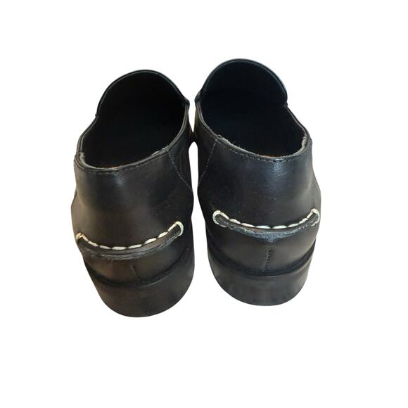Everlane Loafers Women 8.5 Black Leather Slip On Minimalist Clean Girl - Picture 3 of 9